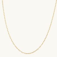 Leah Alexandra Flat Drawn Chain Necklace Gold
