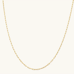 Collier en chaîne plate dessinée Leah Alexandra en or