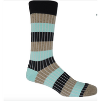 Chaussette pour homme en recyclé Peper Harow Chord turquoise