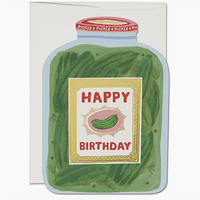 Carte d'anniversaire de cornichon