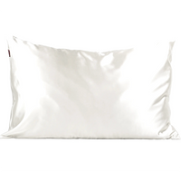 Taie d'oreiller en satin Kitsch bleu brume