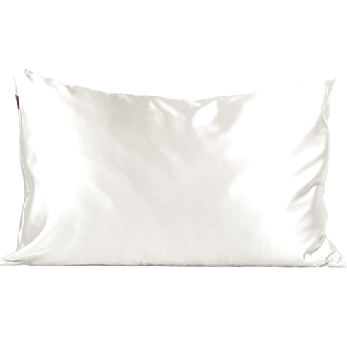 Taie d'oreiller en satin Kitsch bleu brume