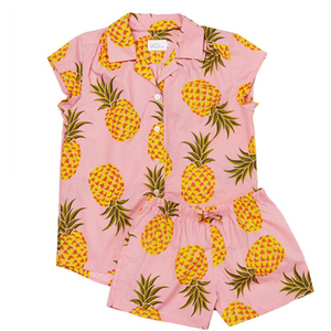 Cat's Pajamas Pineapple Luxe Pima Cotton Short Set