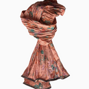 Crinkled Cotton Scarf Papillon Pink