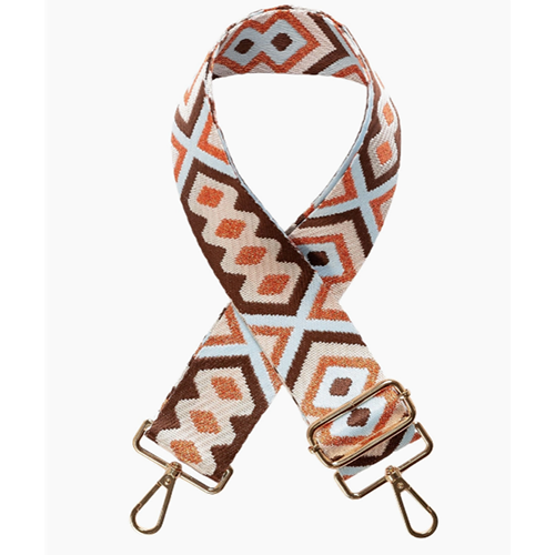 Adjustable Handbag Strap Roca Orange & Brown