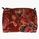 Rome Velvet Pouch Red Floral