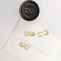 Cat Gold Plated Paper Clips