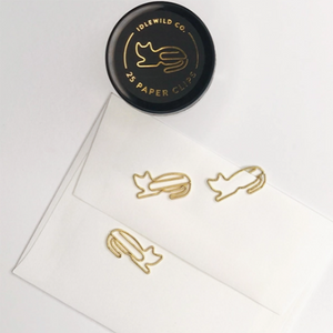 Cat Gold Plated Paper Clips