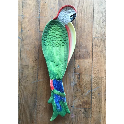 Hand Painted Ceramic  Parrot Tray