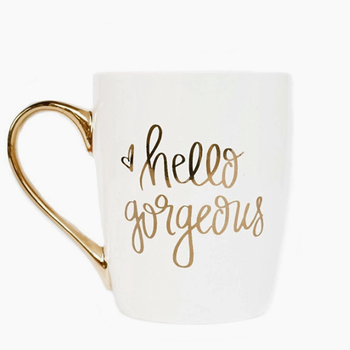 Hello Gorgeous Gold Coffee Mug