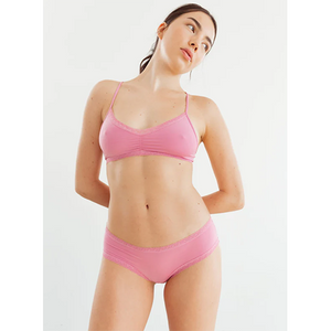 Hipster en micro dentelle avec bordure Blush Primrose