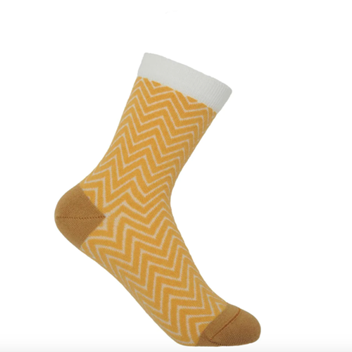 Peper Harow Zigzag Sock Yellow