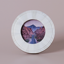 Round Photo Frame Bone