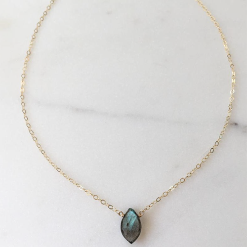 Token Marquise Necklace