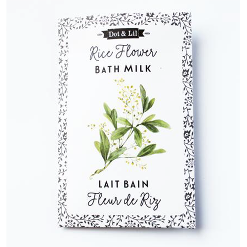 Sachet de lait de bain à la fleur de riz Dot and Lil