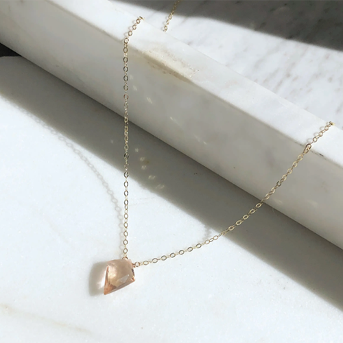 Collier en Quartz Champagne Token