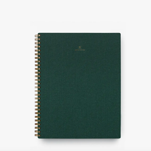 Carnet désigné vert chasseur à lignes