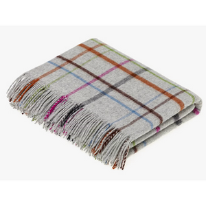 Merino Windowpane Multi Throw