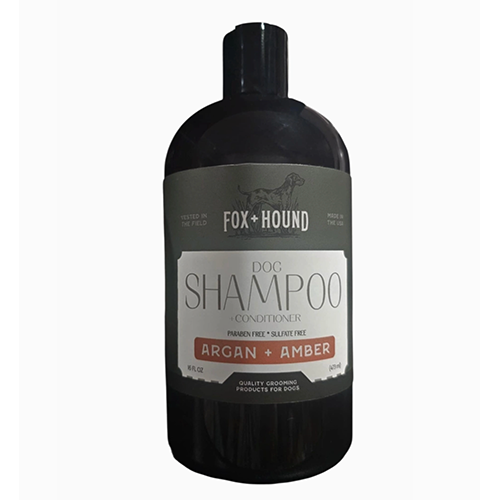 Shampooing et après-shampooing pour chiens Fox & Hound à l'argan et à l'ambre