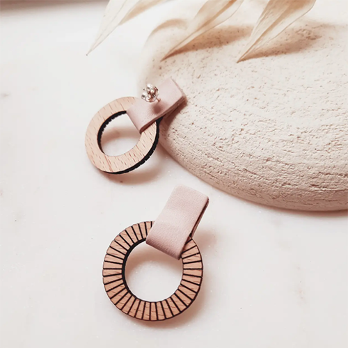Boucles d'oreilles en forme de sucette rose
