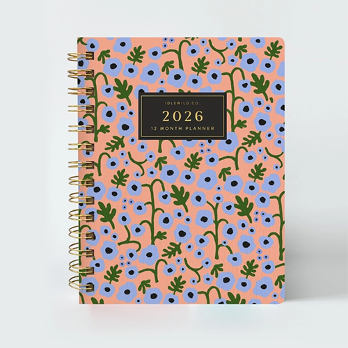 Planificateur de Poche Floral Corail 2026