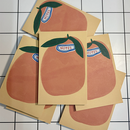 Wonky Orange Grocery Sticker Notepad