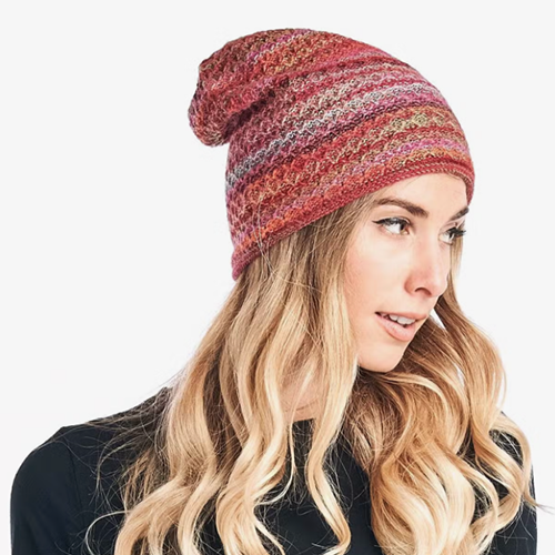 Alpaca Beanie Printed Saffron