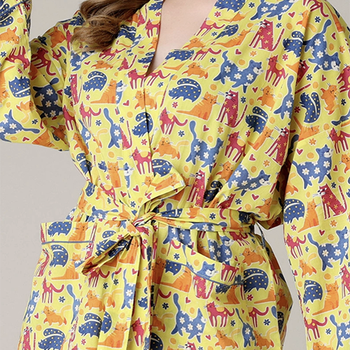 Cat Lover Short Robe