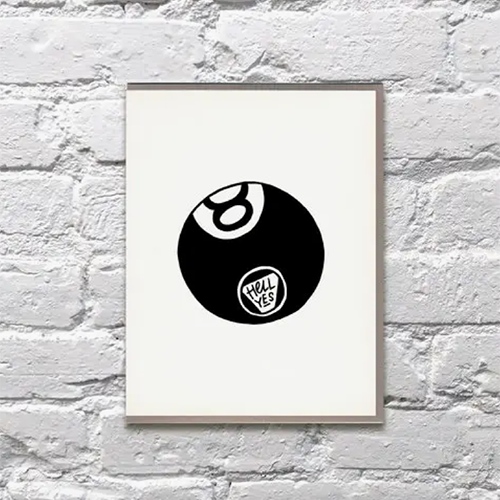 Hell Yes 8 Ball Card
