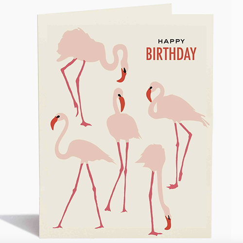 Flamingoes Birthday Card