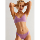 Blush Micro Lace Trim Thong Mauve