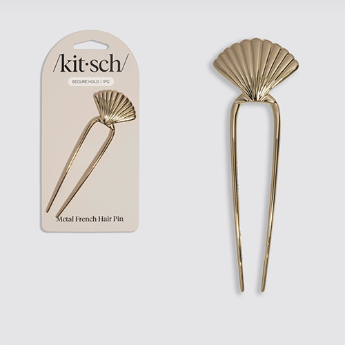 Kitsch Metal Clam Shell French Hair Pin