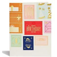 Timbres de carte d'anniversaire