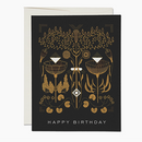 Amber Gold Birthday Card