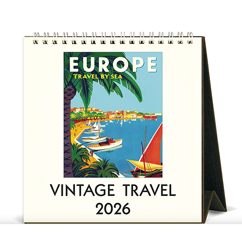 Cavallini 2026 Vintage Travel Desk Calendar