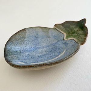Handmade Mini Ceramic Dish- Eggplant