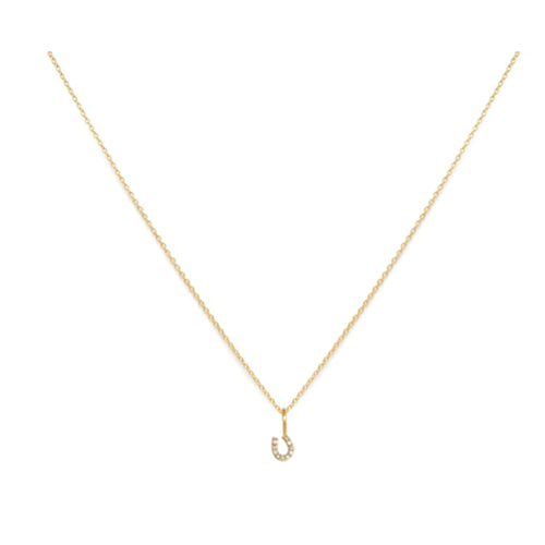 Leah Alexandra Tiny Horseshoe Necklace