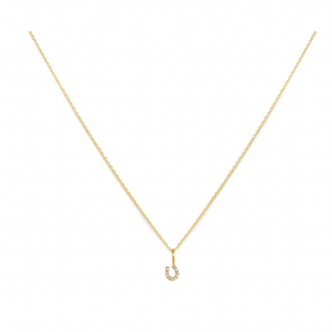 Leah Alexandra Tiny Horseshoe Necklace