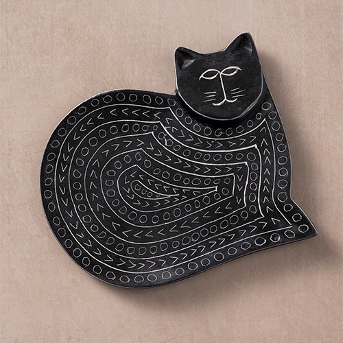 Kitty Soapstone Dish