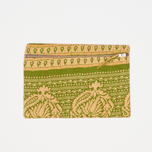 Vintage Pouch Clutch Yellow/Green