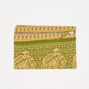 Vintage Pouch Clutch Yellow/Green