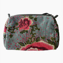 Rome Velvet Pouch Peonies Dusty Blue