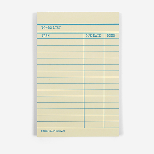 Library Card Notepad