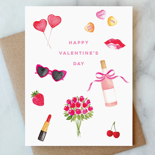 Carte de Galentine girly