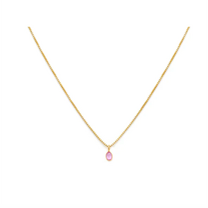 Leah Alexandra Sofia Slice Necklace Pink Sapphire