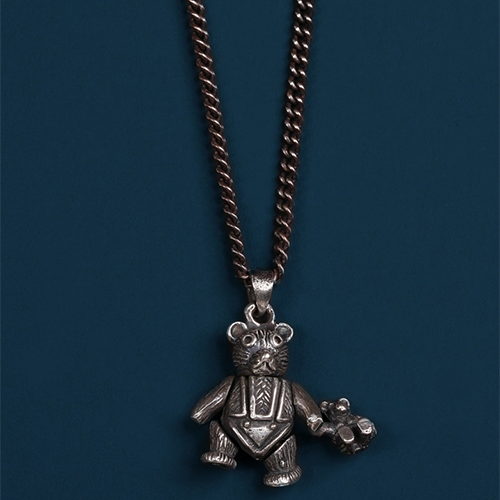Sterling Silver Teddy Bear Pendant