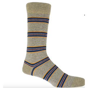 Peper Harow Men's Multistriped Socks Beige