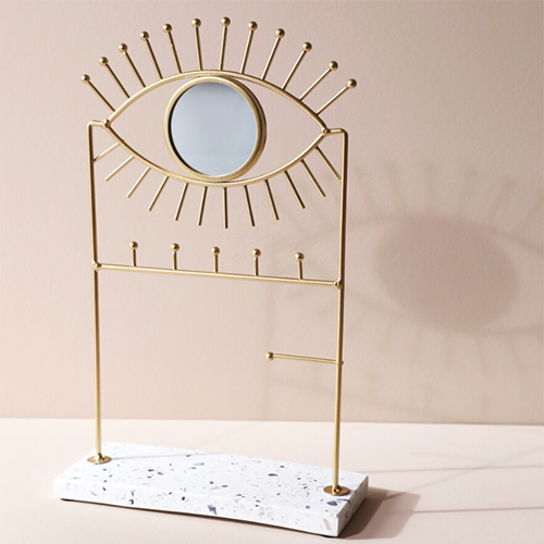Support de Bijoux en Terrazzo avec Miroir