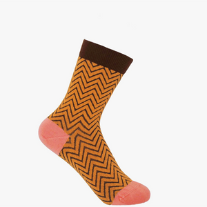 Peper Harow Zigzag Sock Mustard