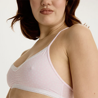 Blush Micro Lace Trim Bralette Candy Hearts